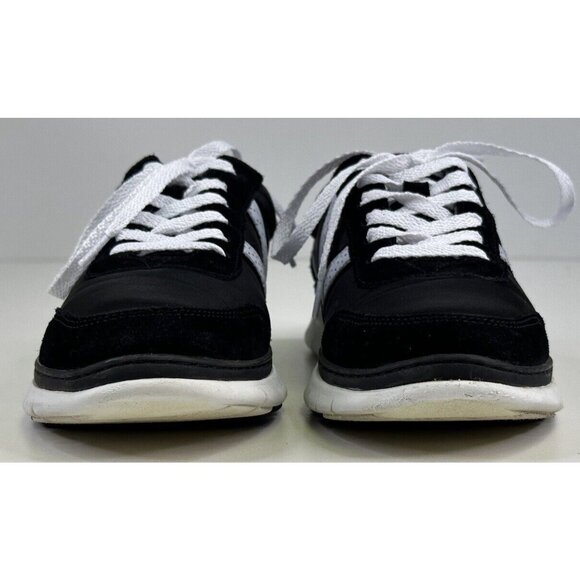 Vionic Nana Walking Shoes Sneakers Women’s 6 Black White Satin Suede Lace up - Picture 6 of 10